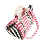 Lightweight Striped Canvas Tote Bag