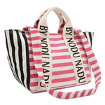 Lightweight Striped Canvas Tote Bag
