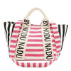 Lightweight Striped Canvas Tote Bag