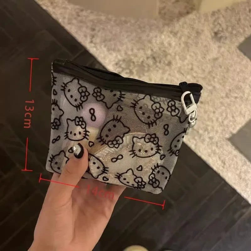 Kawaii Kitty Mesh Pouch