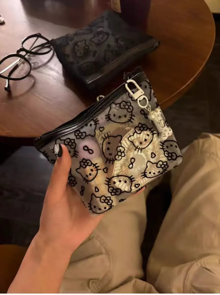 Kawaii Kitty Mesh Pouch