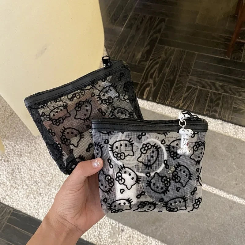 Kawaii Kitty Mesh Pouch