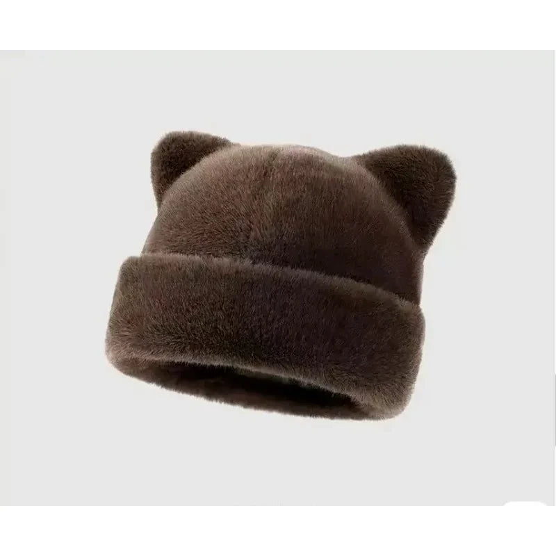 Leopard Print Plush Teddy Bear Hat