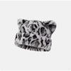 Leopard Print Plush Teddy Bear Hat
